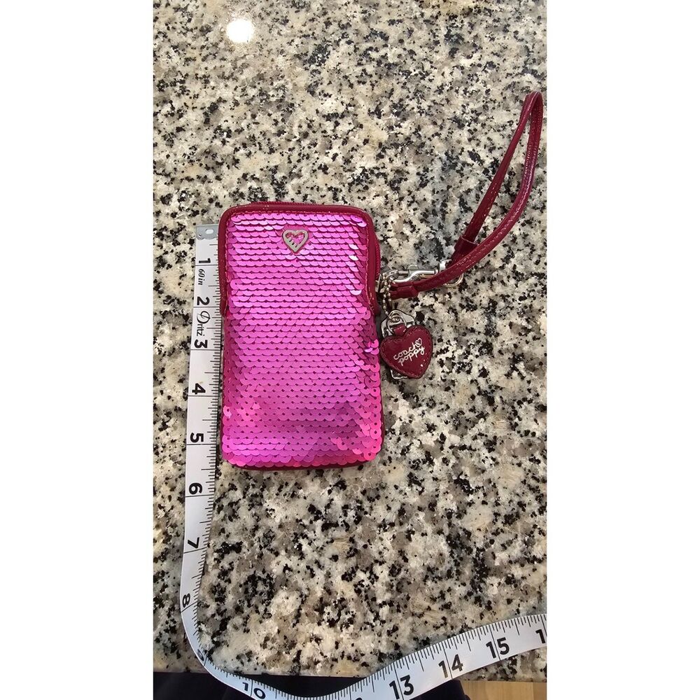 Hot Pink Sequin Coach Wristlet - NWOT